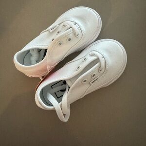 Vans Kids White Canvas Sneakers